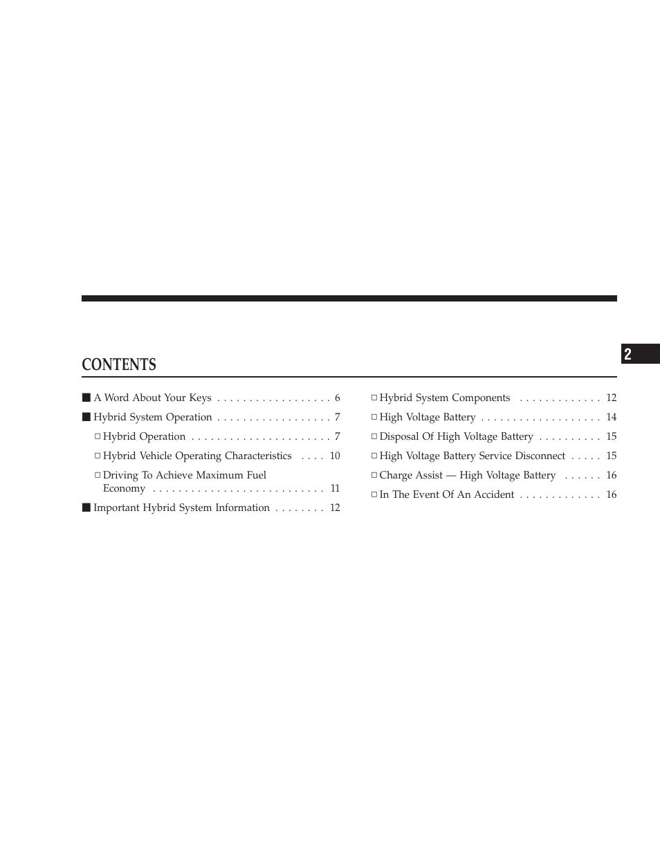Chrysler 2009 Aspen Hybrid User Manual | Page 7 / 138