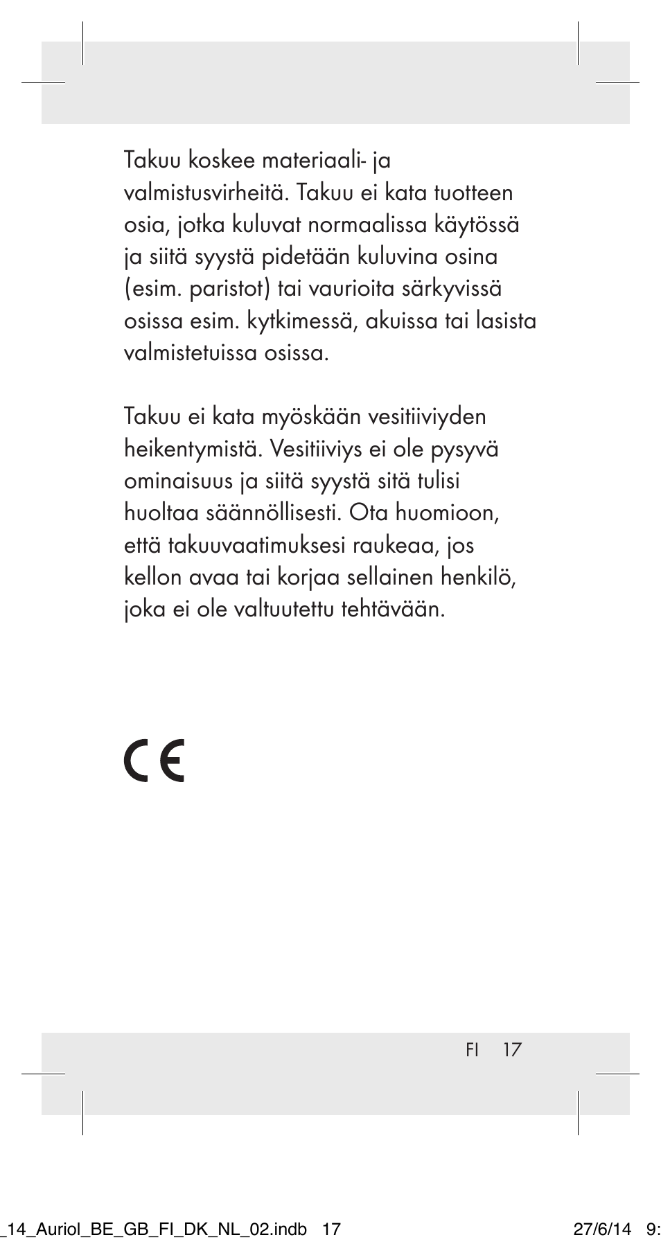 Auriol 101391-14-xx User Manual | Page 17 / 47