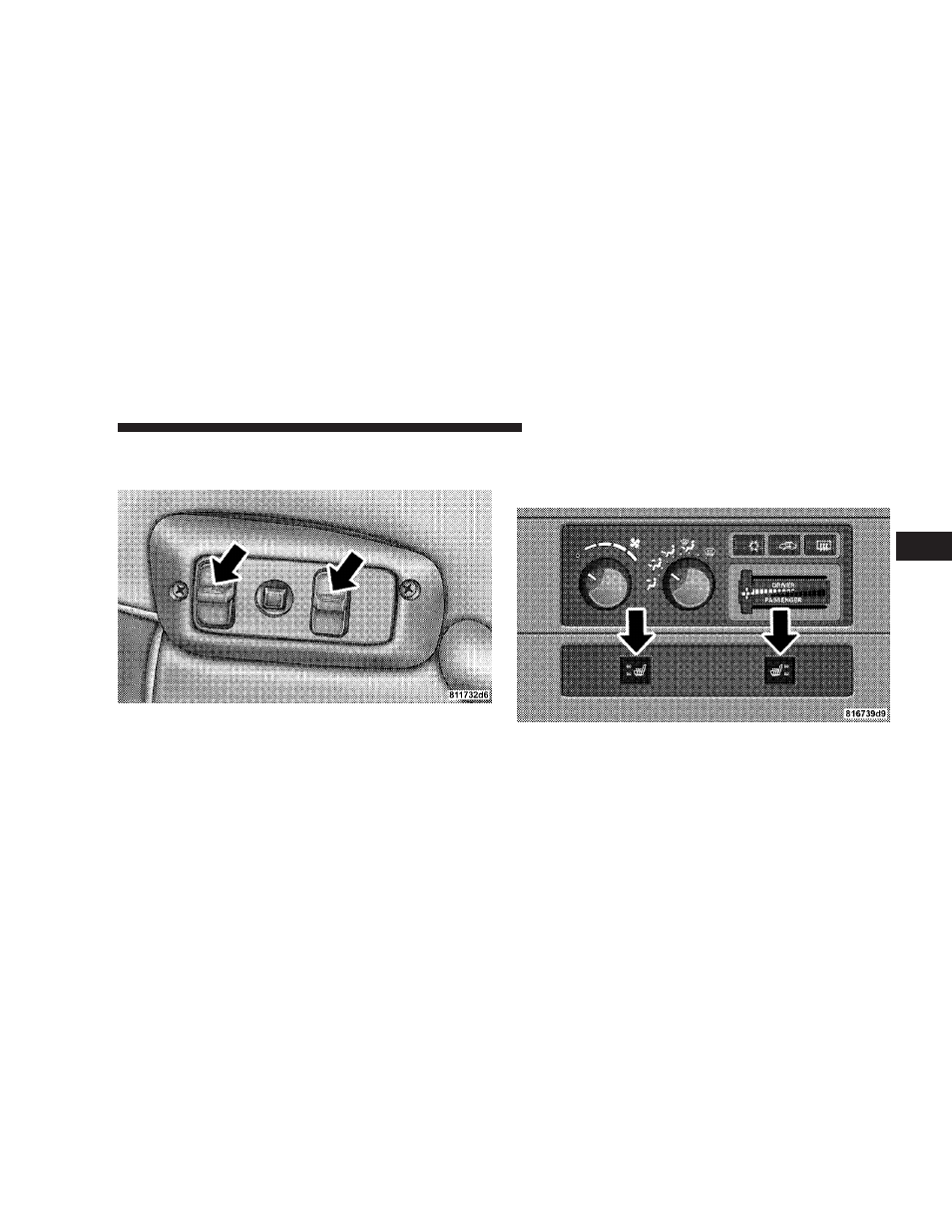 Heated seats - if equipped, Heated seats — if equipped | Dodge 2007 Power Wagon User Manual | Page 116 / 492