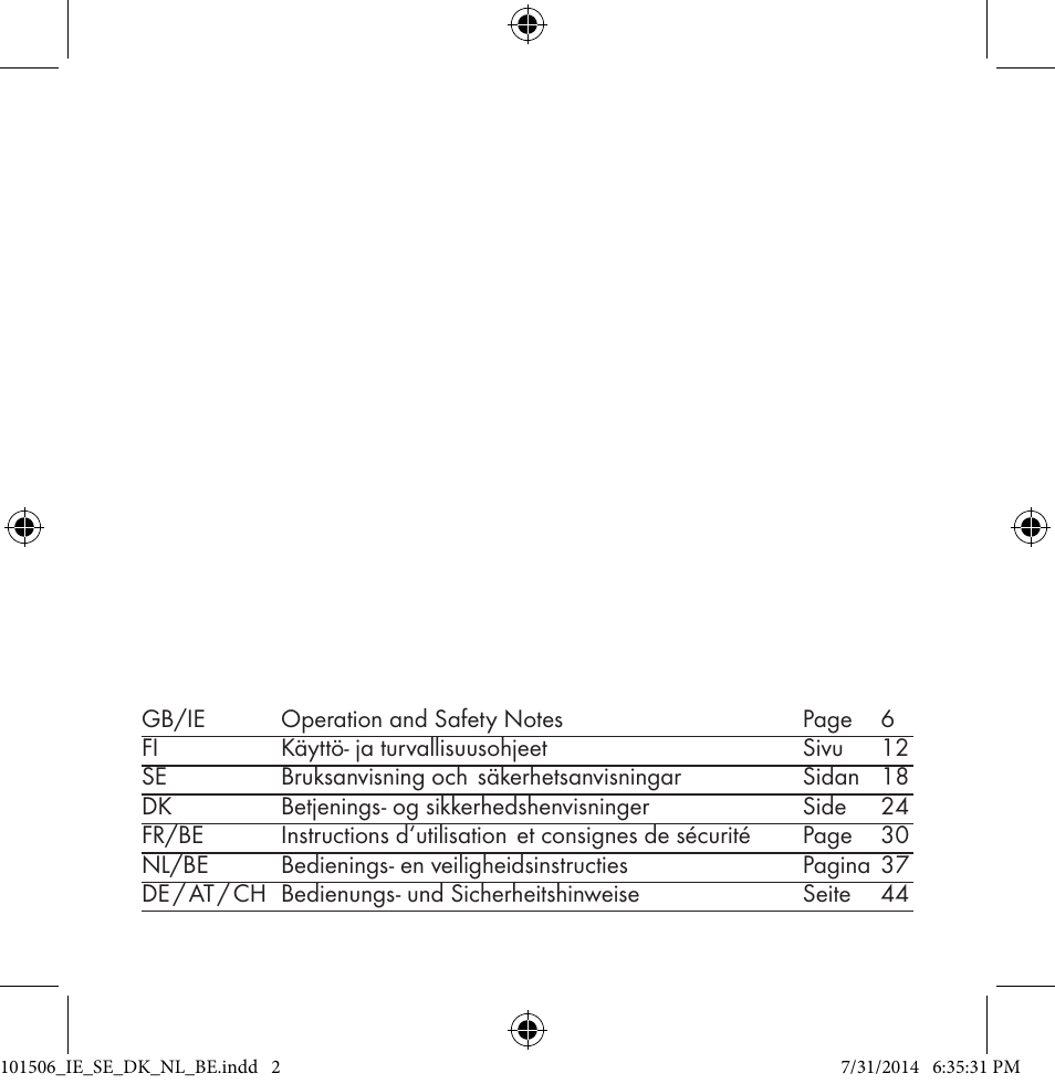 Auriol 101506-14-xx User Manual | Page 2 / 51