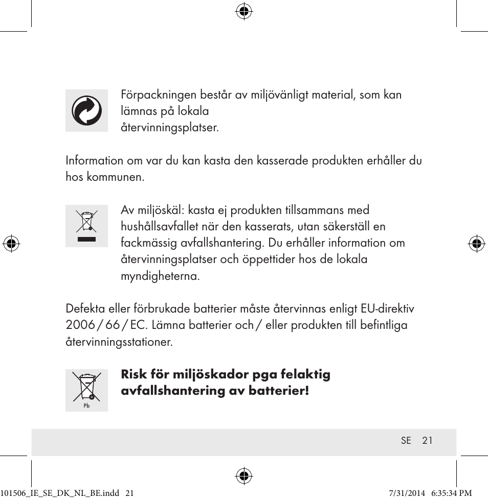 Auriol 101506-14-xx User Manual | Page 21 / 51