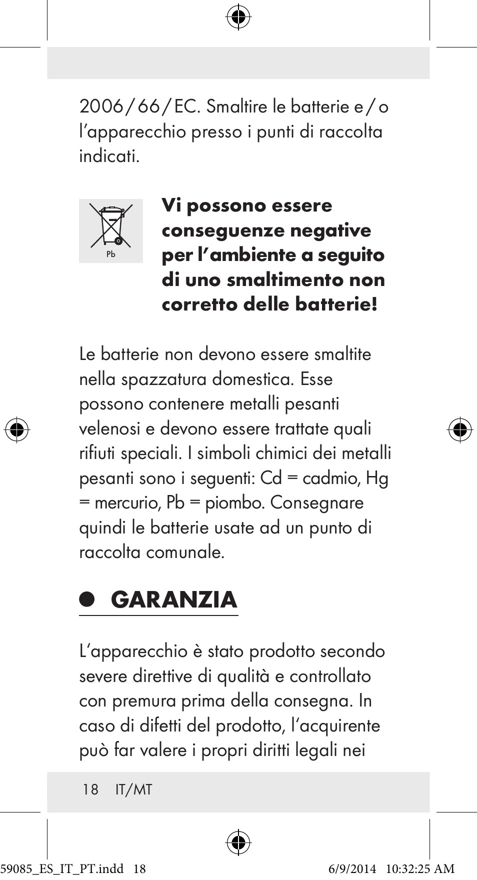 Garanzia | Auriol Z32194 User Manual | Page 18 / 42