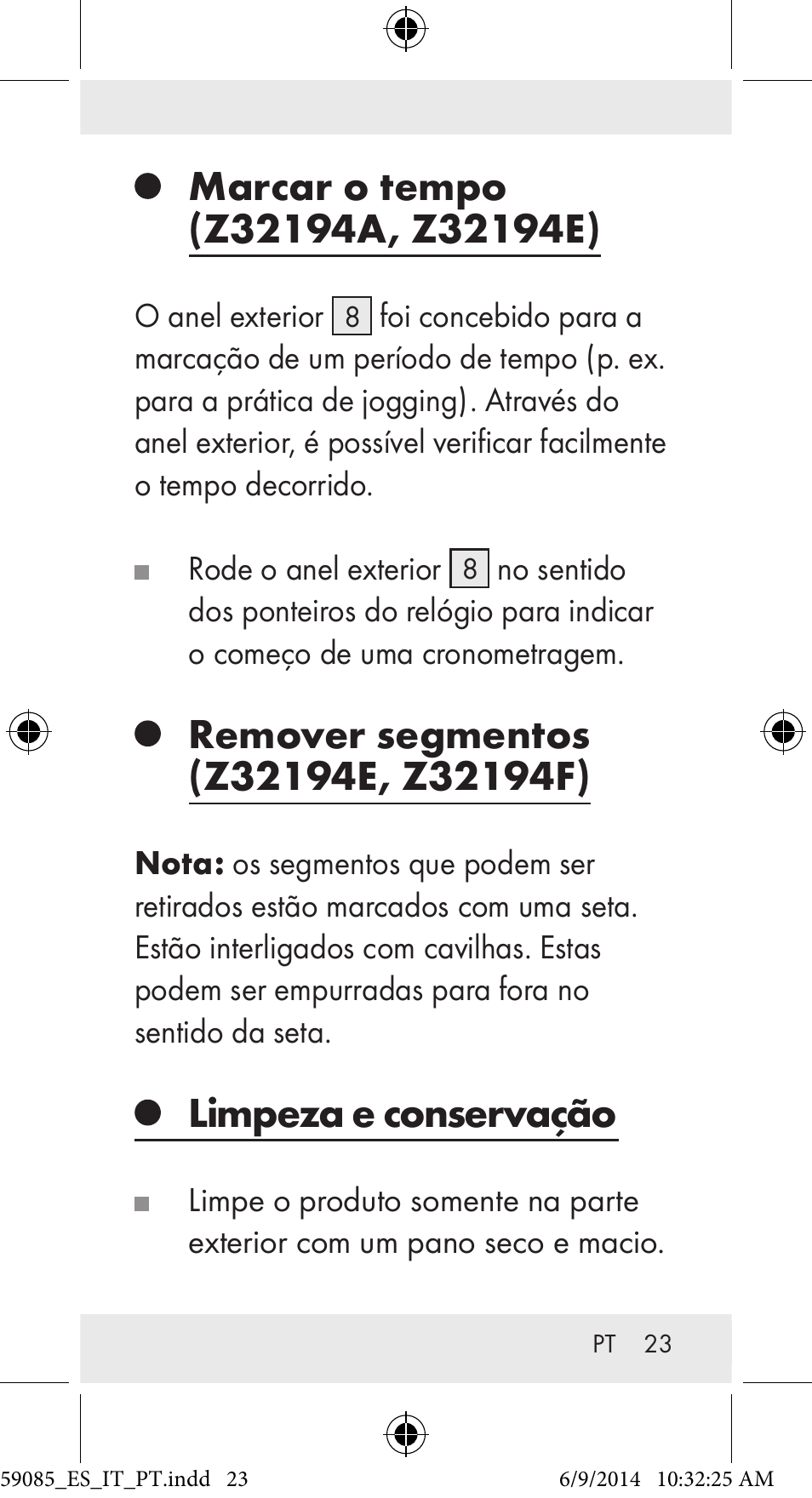 Limpeza e conservação | Auriol Z32194 User Manual | Page 23 / 42