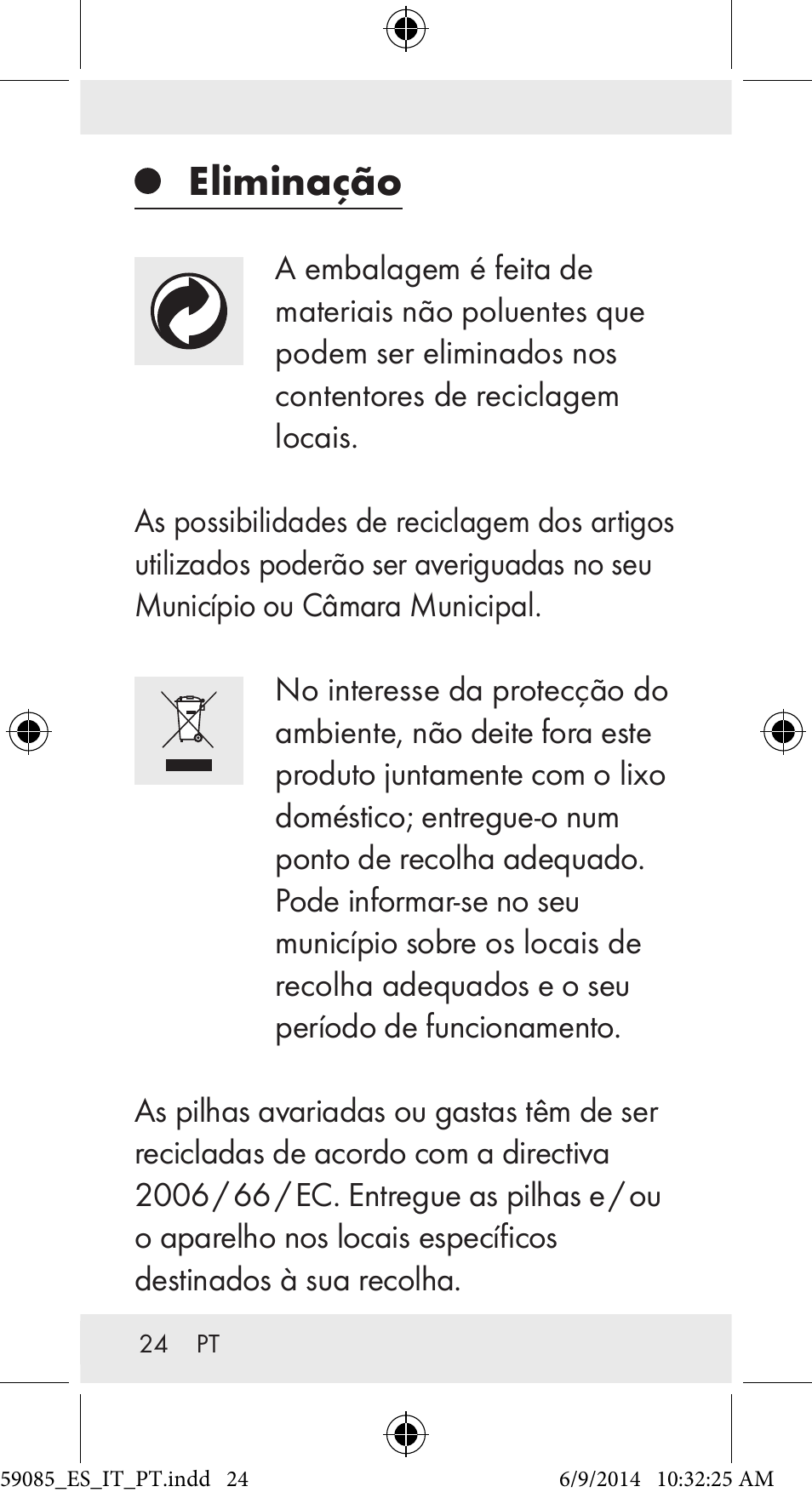 Eliminação | Auriol Z32194 User Manual | Page 24 / 42