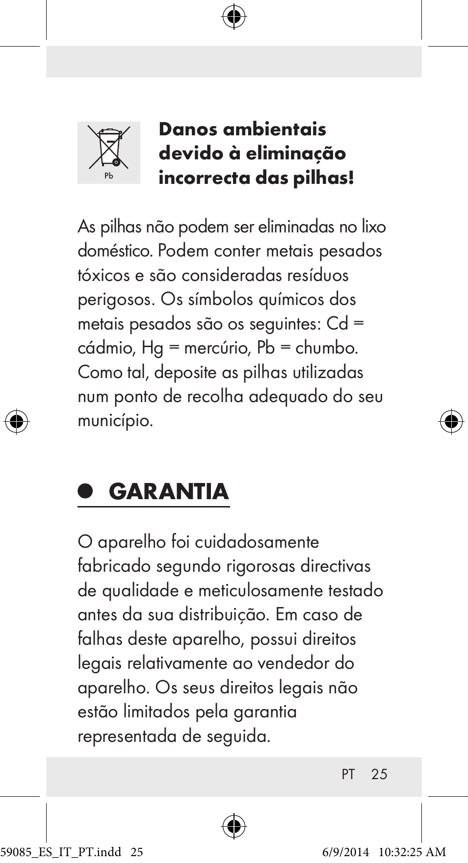 Garantia | Auriol Z32194 User Manual | Page 25 / 42
