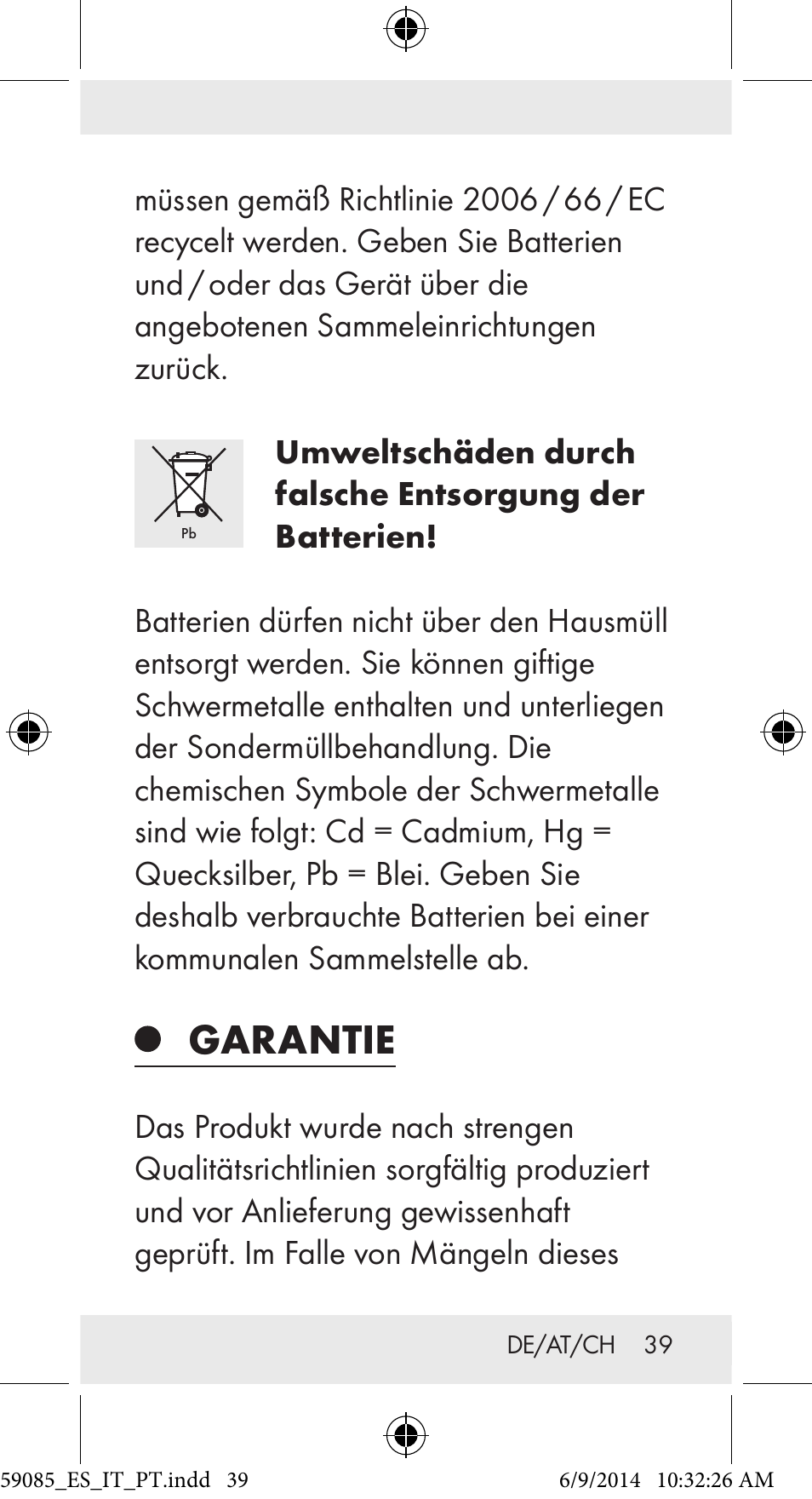Garantie | Auriol Z32194 User Manual | Page 39 / 42