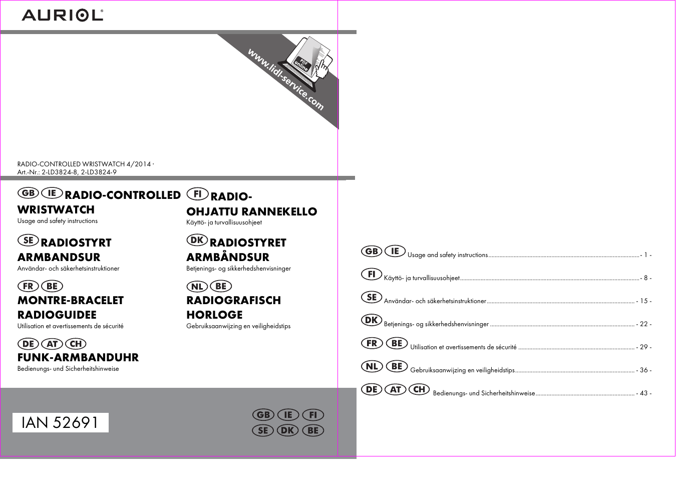 Auriol 2-LD3824-8_9 User Manual | 27 pages