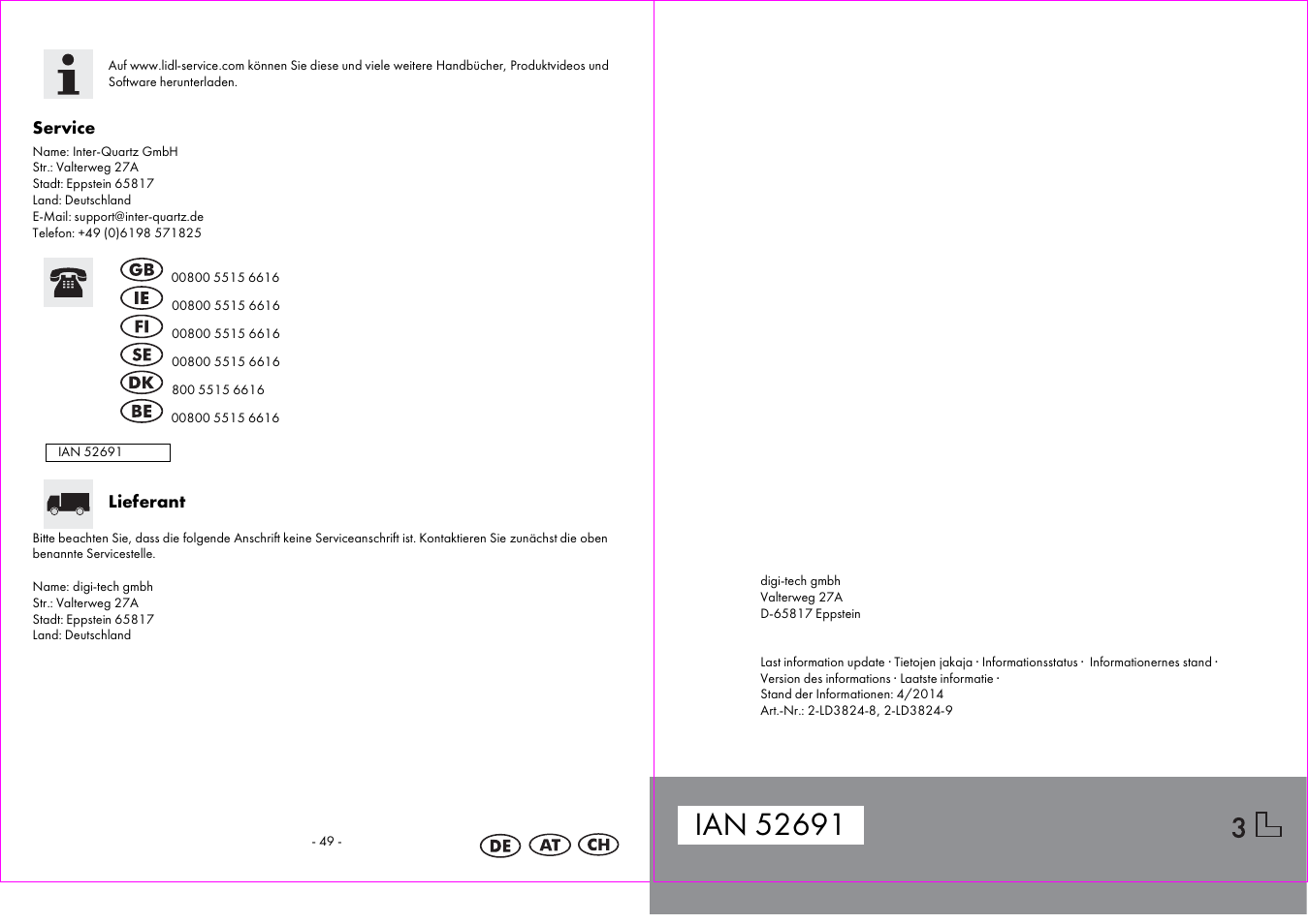 Auriol 2-LD3824-8_9 User Manual | Page 26 / 27