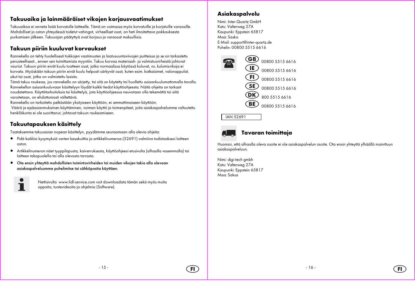 Auriol 2-LD3824-4 User Manual | Page 9 / 30