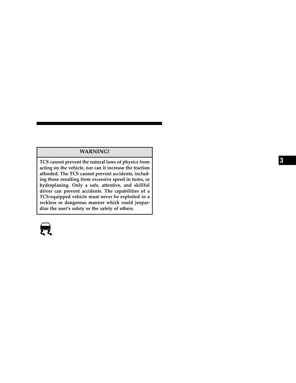 Traction control system (tcs), If equipped | Dodge 2006 LX Magnum User Manual | Page 105 / 376