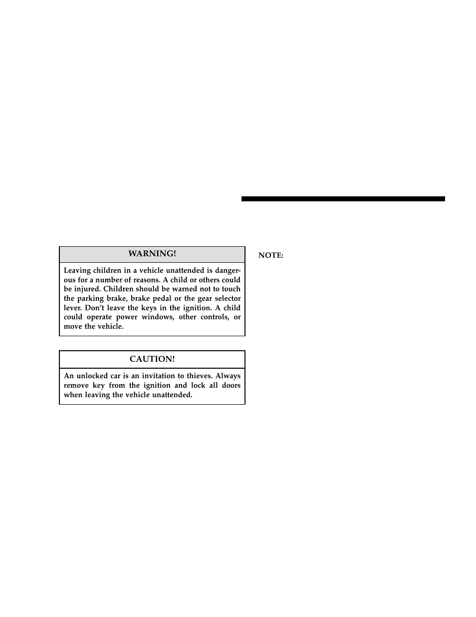 Key-in-ignition reminder, Horn, Sentry key | Dodge 2006 LX Magnum User Manual | Page 12 / 376