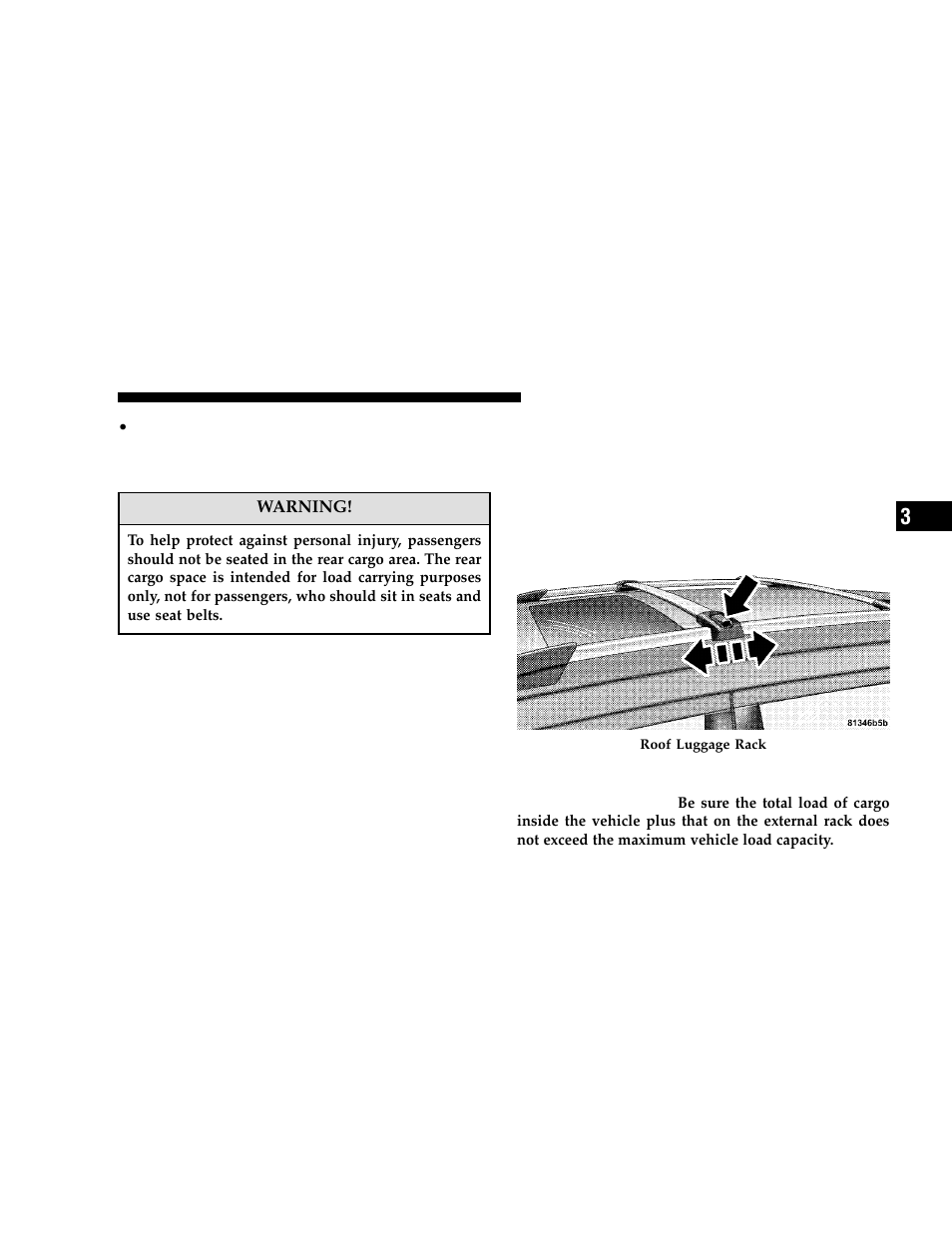 Roof luggage rack — if equipped | Dodge 2006 LX Magnum User Manual | Page 131 / 376