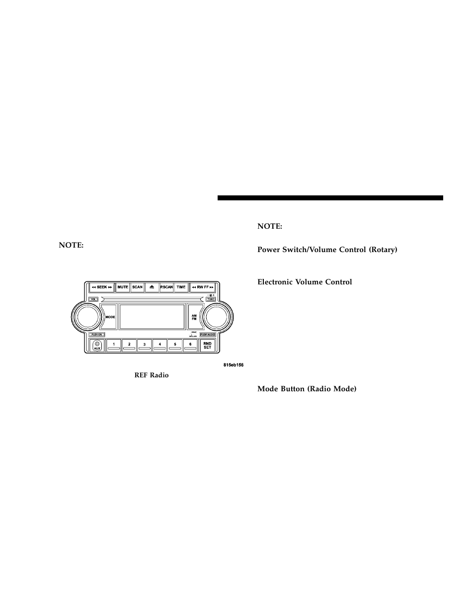 Sales code ref — am/fm/cd (single disc), Operating instructions - radio mode | Dodge 2006 LX Magnum User Manual | Page 160 / 376