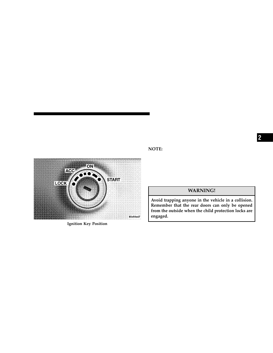 Child protection door lock | Dodge 2006 LX Magnum User Manual | Page 19 / 376