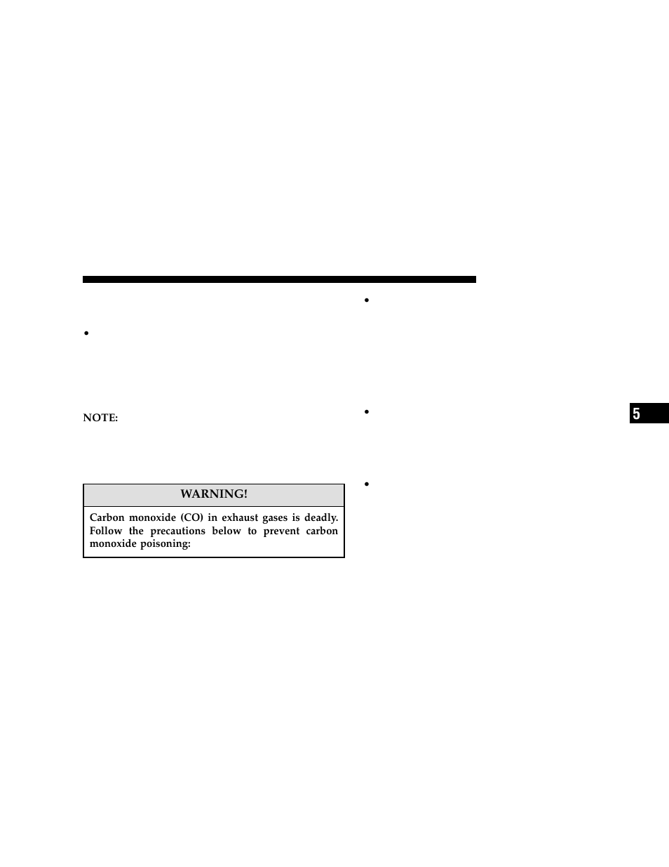 Carbon monoxide warnings | Dodge 2006 LX Magnum User Manual | Page 249 / 376