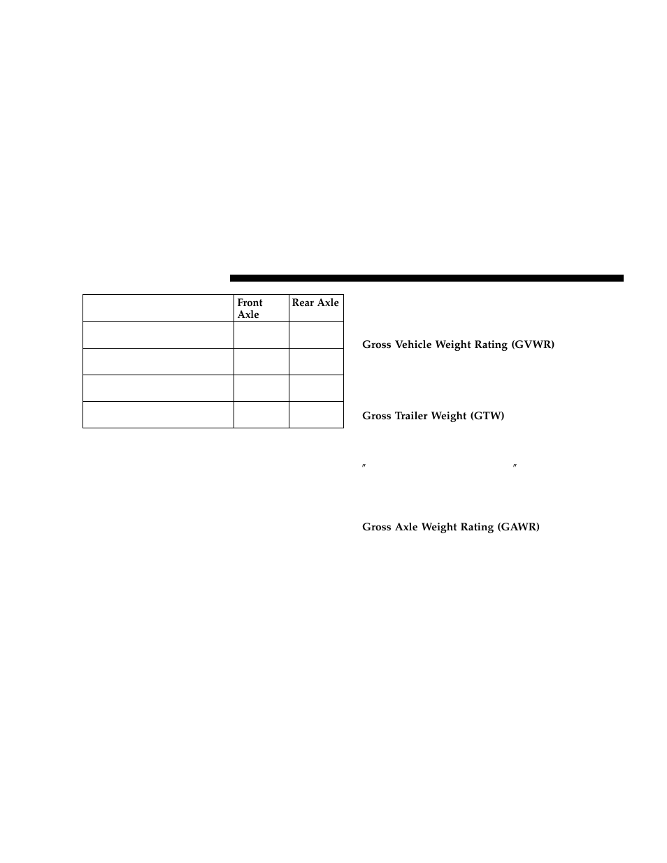 Trailer towing, Common towing definitions | Dodge 2006 LX Magnum User Manual | Page 254 / 376