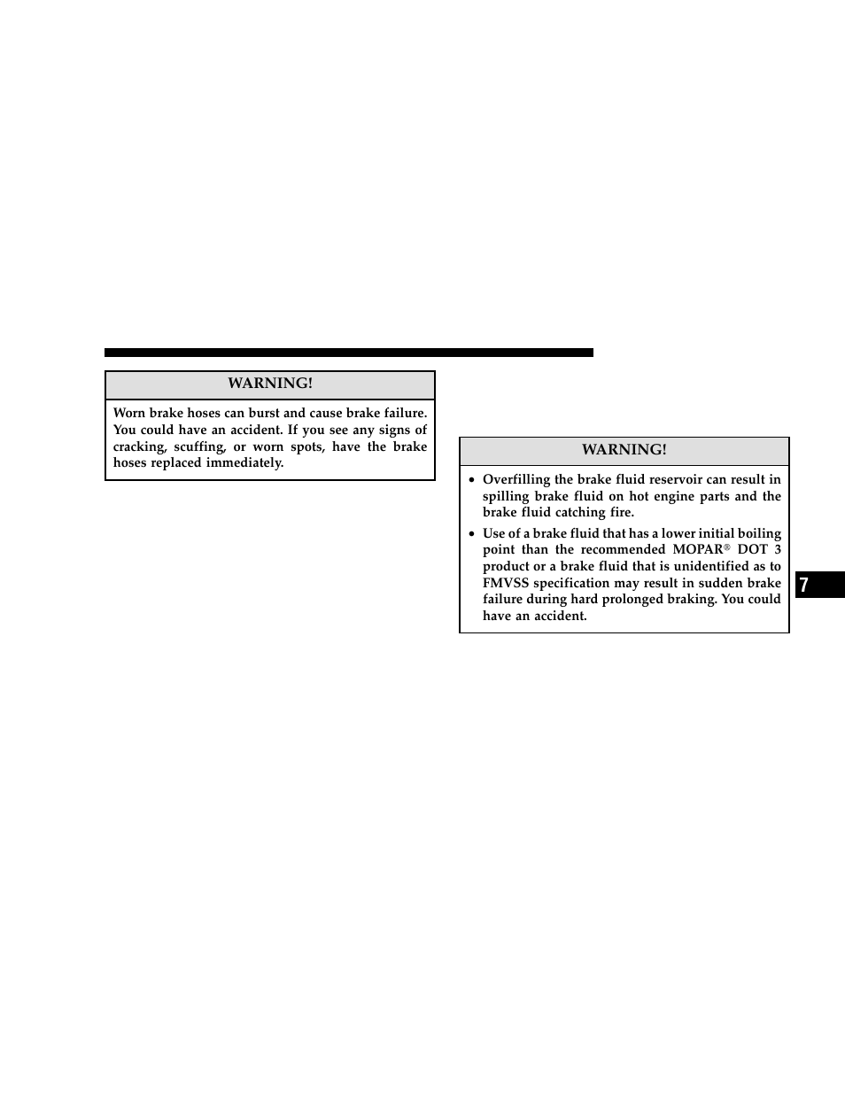 Brake fluid level check | Dodge 2006 LX Magnum User Manual | Page 311 / 376