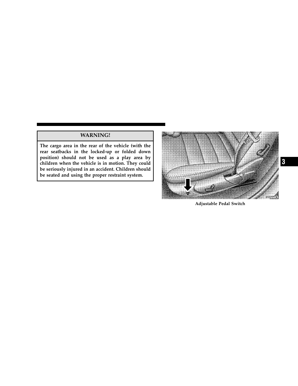 Adjustable pedals — if equipped | Dodge 2006 LX Magnum User Manual | Page 93 / 376