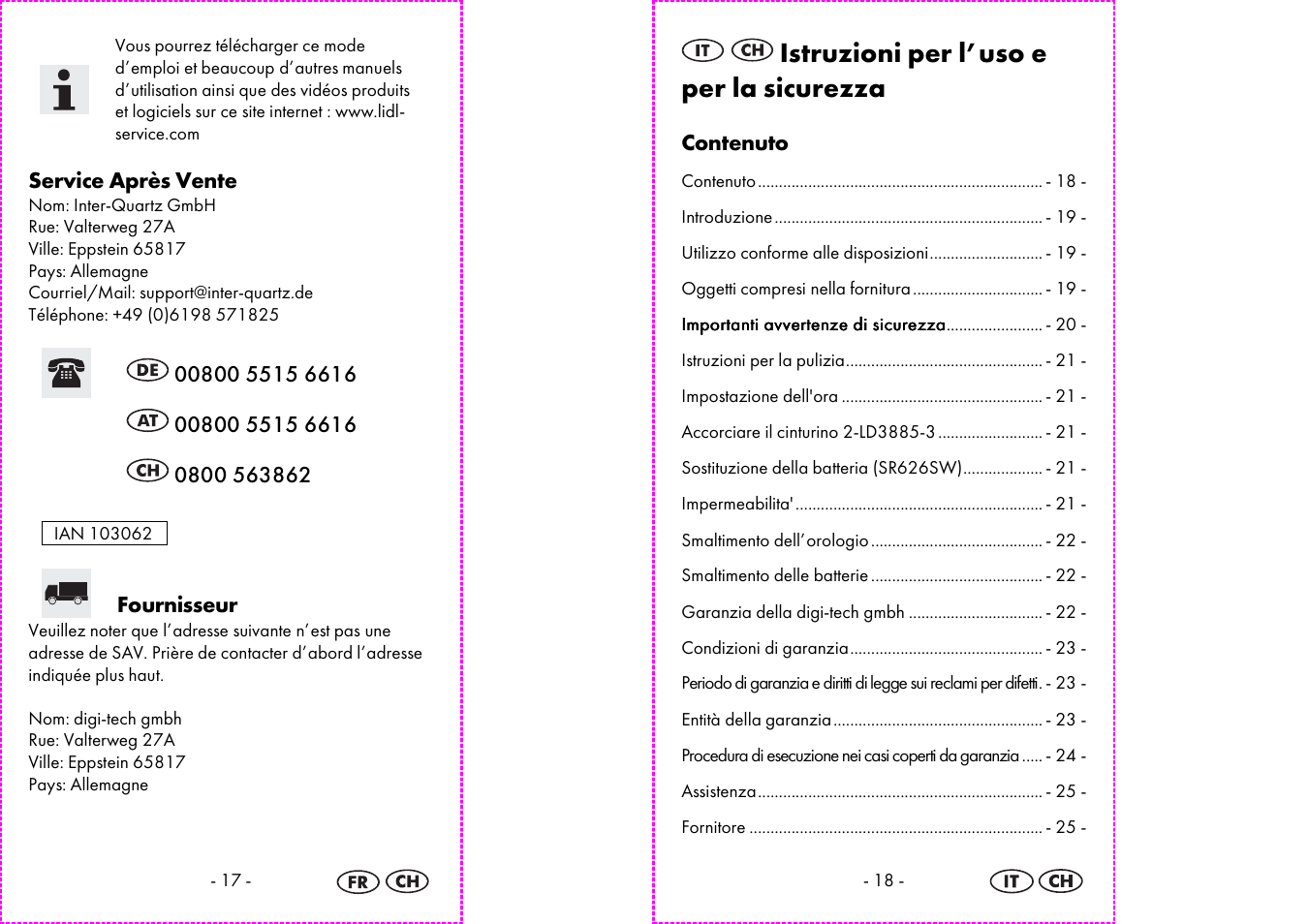 Istruzioni per l’uso e per la sicurezza | Auriol 2-LD3885 User Manual | Page 10 / 18