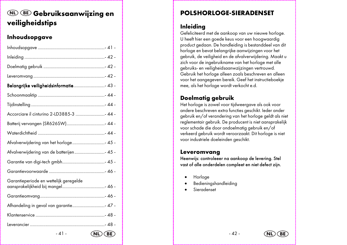 Gebruiksaanwijzing en veiligheidstips | Auriol 2-LD3885 User Manual | Page 22 / 30