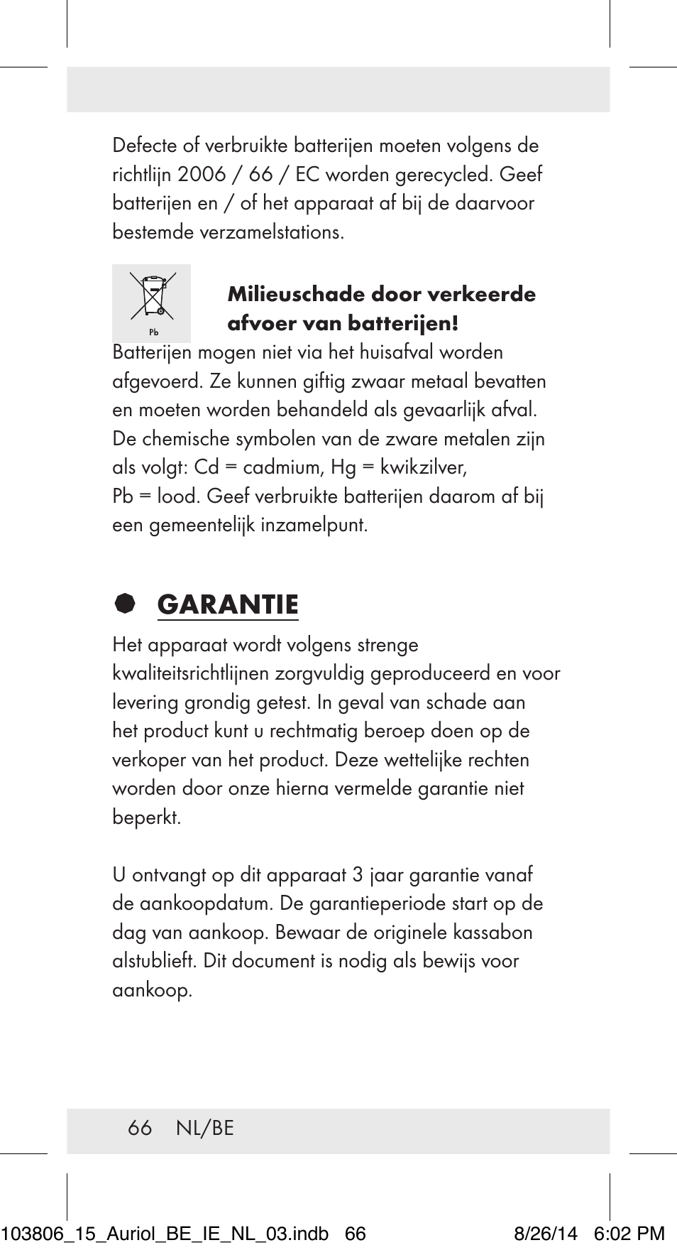 Garantie | Auriol 103806-14-xx User Manual | Page 67 / 79