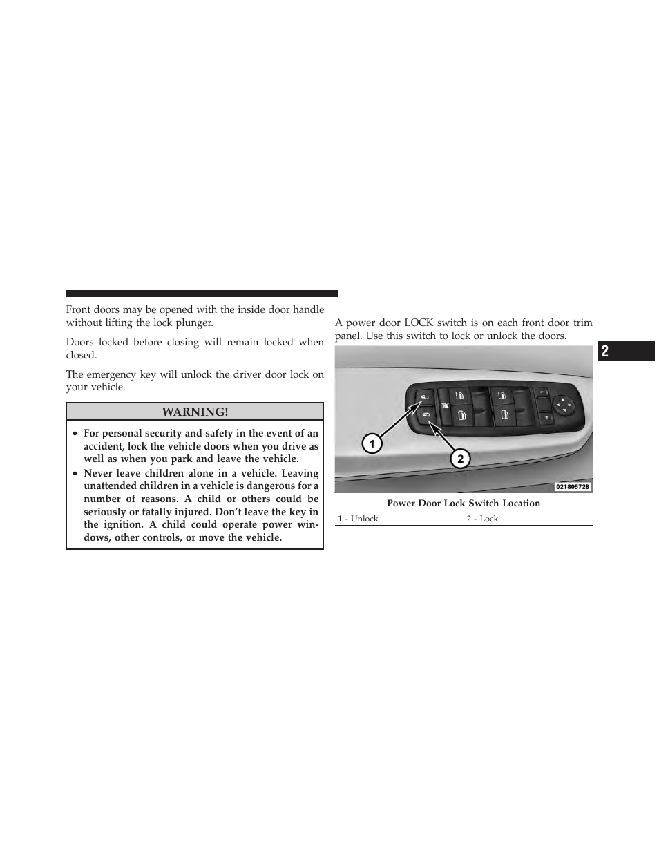 Power door locks — if equipped | Dodge 2010 Ram Truck User Manual | Page 30 / 610