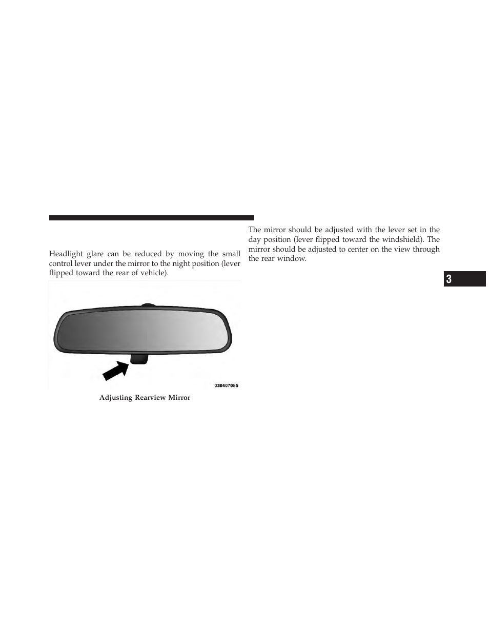 Mirrors, Inside day/night mirror | Dodge 2010 Ram Truck User Manual | Page 92 / 610