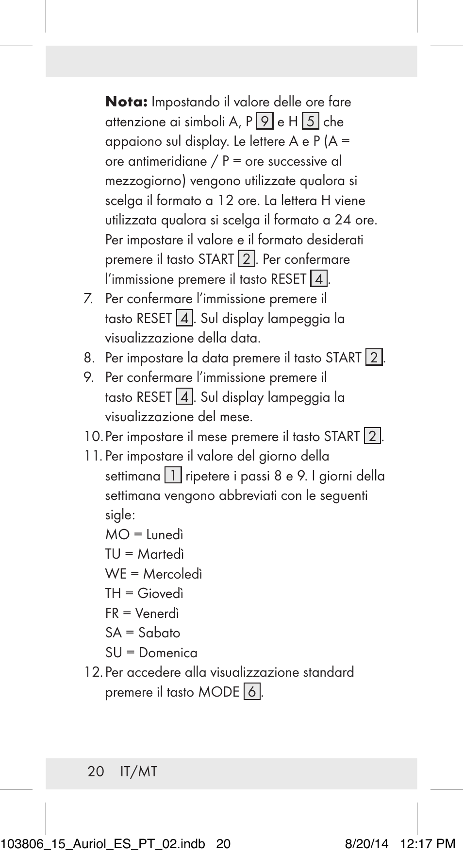 Auriol 103806-14-xx User Manual | Page 21 / 60