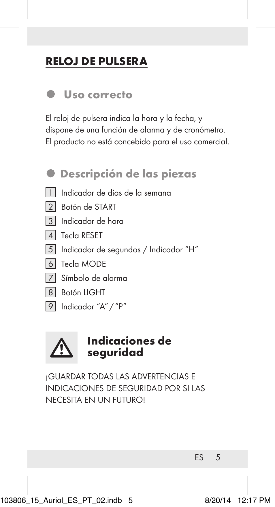 Auriol 103806-14-xx User Manual | Page 6 / 60