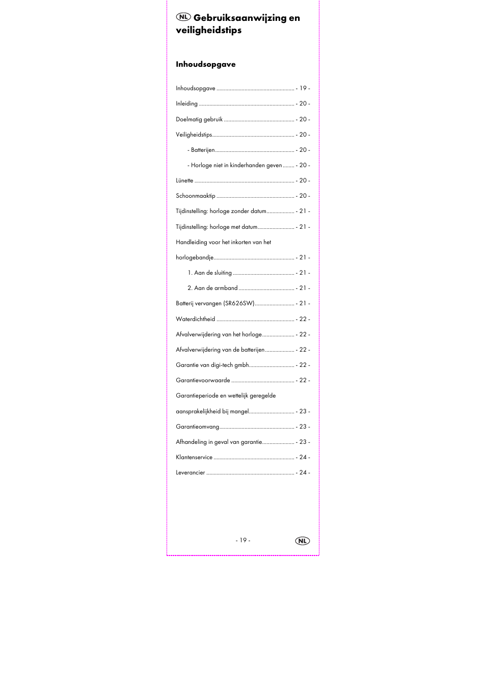 Gebruiksaanwijzing en veiligheidstips | Auriol 2-LD3834-1-4 User Manual | Page 21 / 32