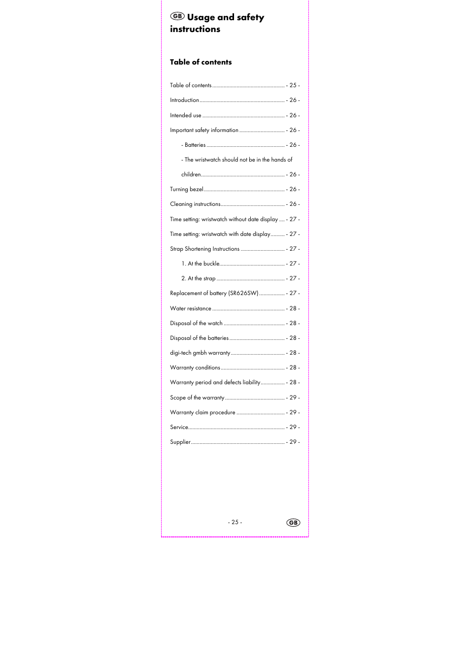 Usage and safety instructions | Auriol 2-LD3834-1-4 User Manual | Page 27 / 32