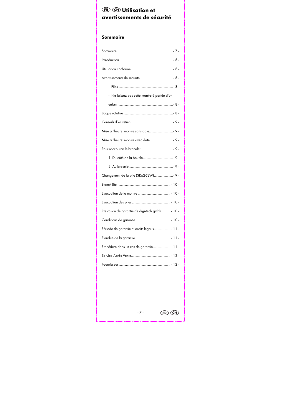 Utilisation et avertissements de sécurité | Auriol 2-LD3834-1-4 User Manual | Page 9 / 32