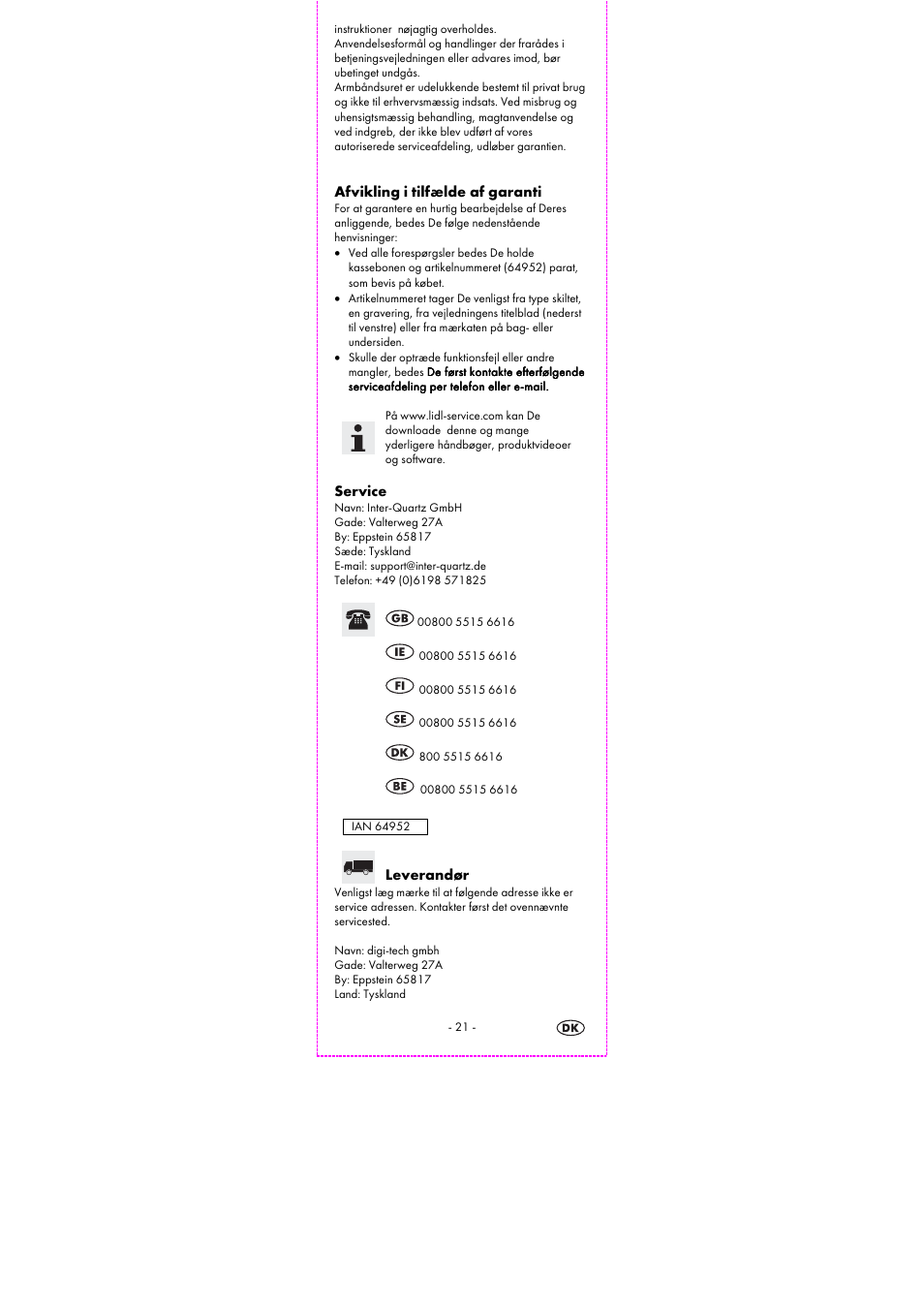 Auriol 2-LD3834-1-4 User Manual | Page 23 / 42