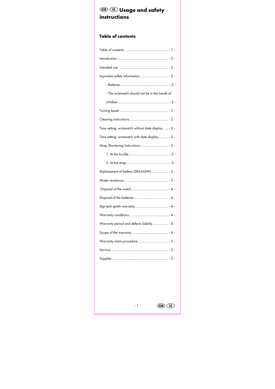 Usage and safety instructions | Auriol 2-LD3834-1-4 User Manual | Page 3 / 42