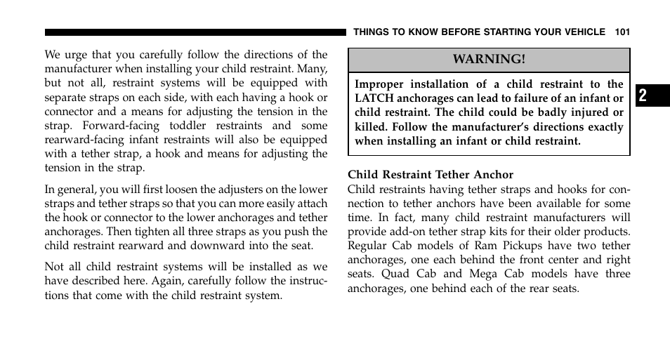 Dodge 2006  Ram Pickup 2500 User Manual | Page 101 / 536