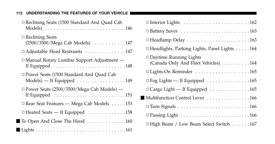 Dodge 2006  Ram Pickup 2500 User Manual | Page 112 / 536