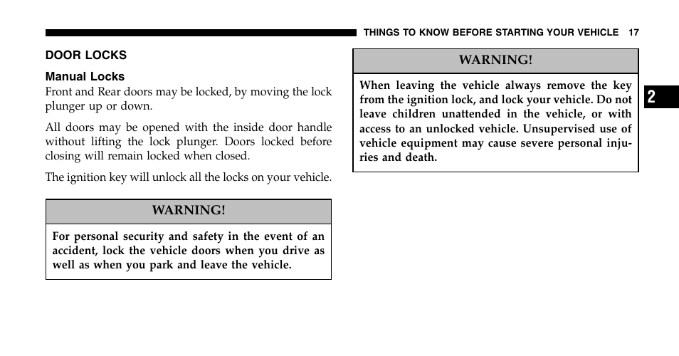 Dodge 2006  Ram Pickup 2500 User Manual | Page 17 / 536