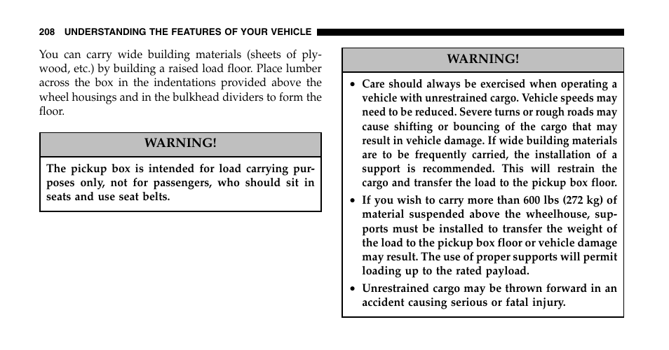 Dodge 2006  Ram Pickup 2500 User Manual | Page 208 / 536