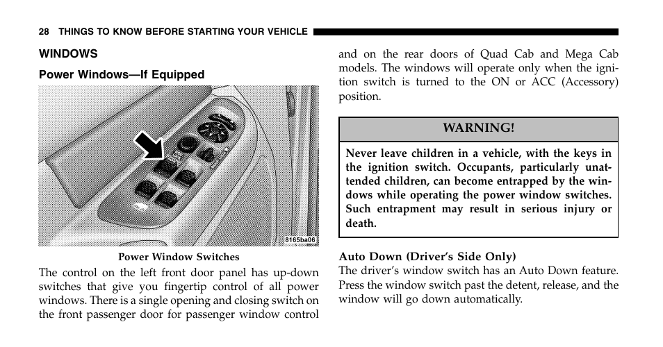 Dodge 2006  Ram Pickup 2500 User Manual | Page 28 / 536