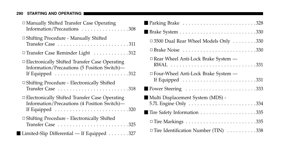 Dodge 2006  Ram Pickup 2500 User Manual | Page 290 / 536