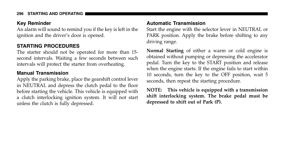 Dodge 2006  Ram Pickup 2500 User Manual | Page 296 / 536