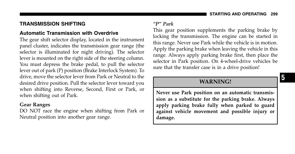 Dodge 2006  Ram Pickup 2500 User Manual | Page 299 / 536