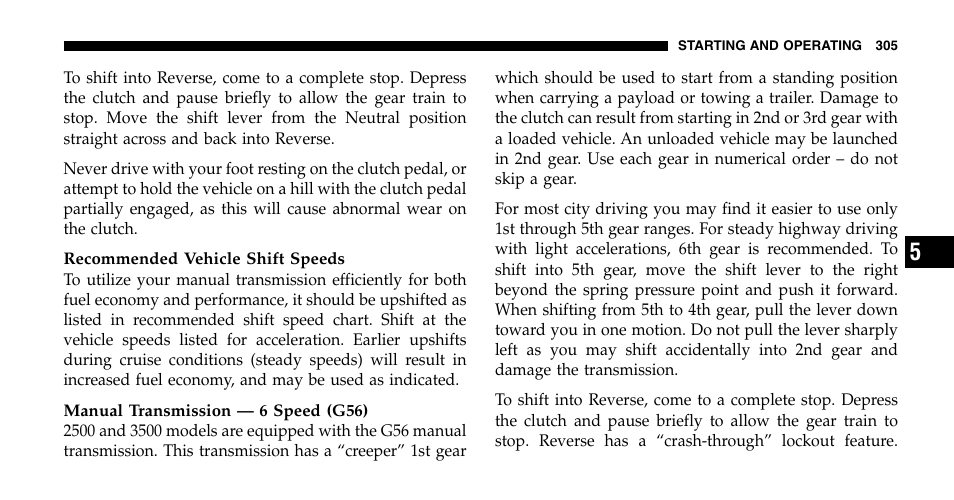 Dodge 2006  Ram Pickup 2500 User Manual | Page 305 / 536