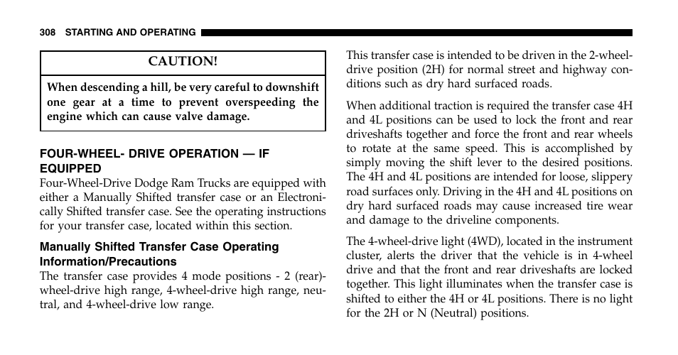 Dodge 2006  Ram Pickup 2500 User Manual | Page 308 / 536