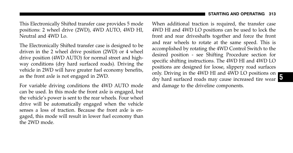 Dodge 2006  Ram Pickup 2500 User Manual | Page 313 / 536