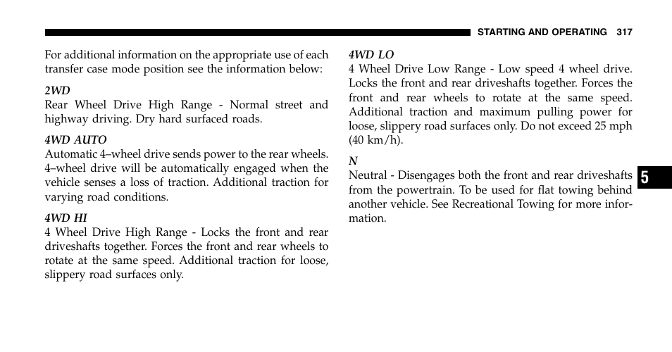 Dodge 2006  Ram Pickup 2500 User Manual | Page 317 / 536