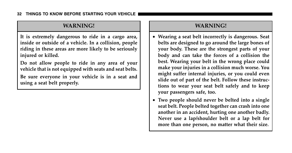 Dodge 2006  Ram Pickup 2500 User Manual | Page 32 / 536