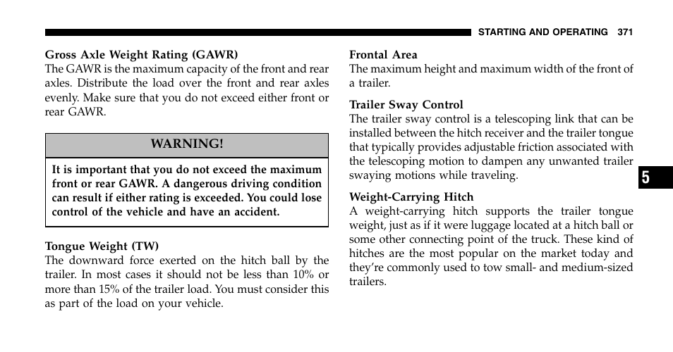 Dodge 2006  Ram Pickup 2500 User Manual | Page 371 / 536
