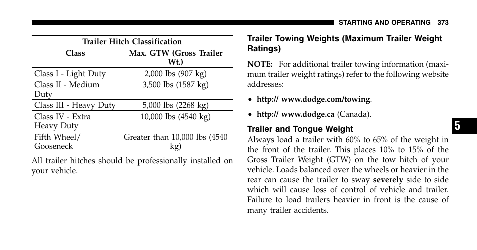 Dodge 2006  Ram Pickup 2500 User Manual | Page 373 / 536