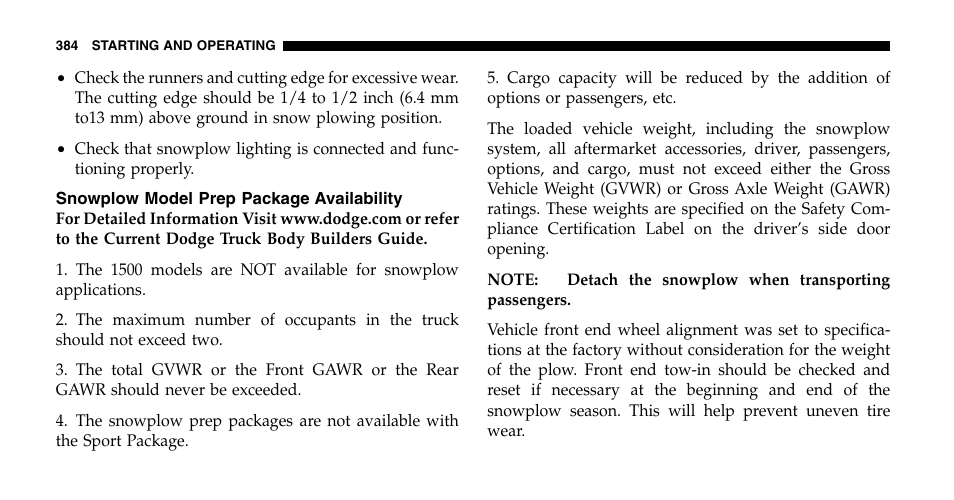 Dodge 2006  Ram Pickup 2500 User Manual | Page 384 / 536